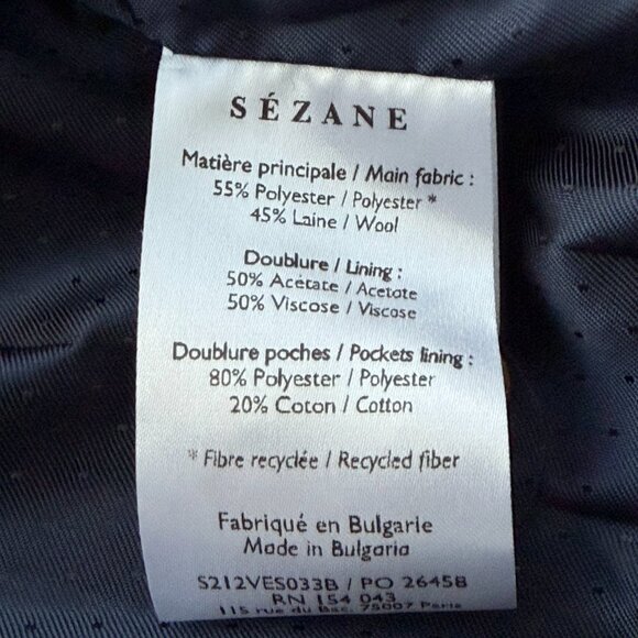 Sezane Michele Jacket Navy - Picture 7 of 8